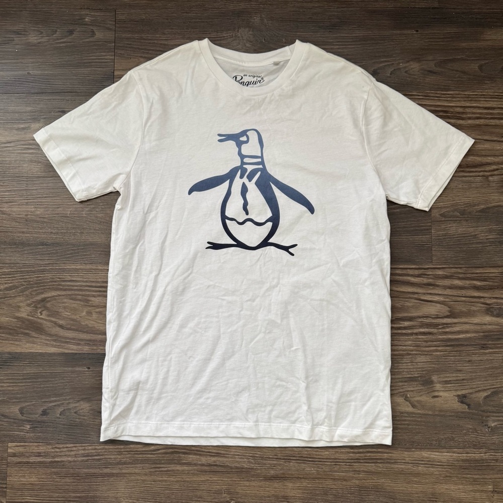 Original Penguin White T-Shirt with Penguin Logo